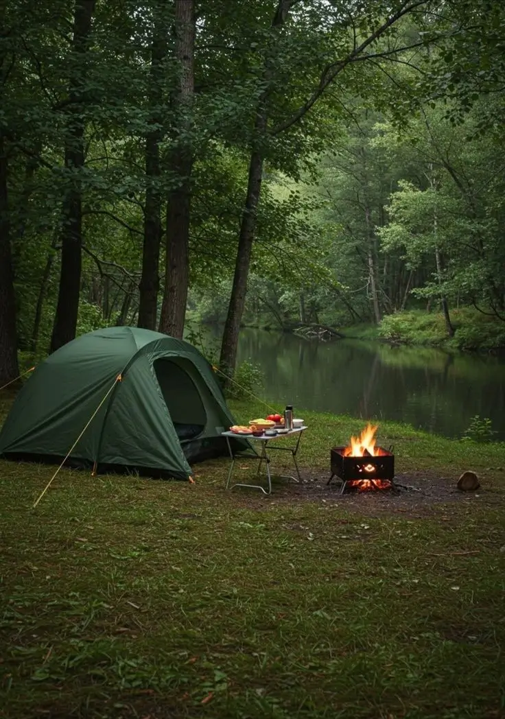 Luxury Swiss camps at the Shivpuri campsite near Rishikesh
